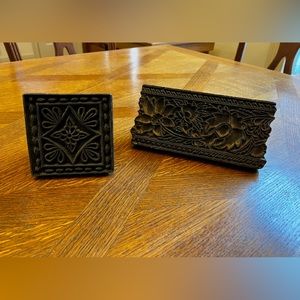 Antique decorative wooden stamps